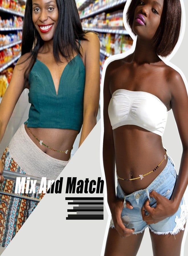 Teniinet 2PCS 50” Handmade African Waist Beads for Women Non-Stretching,Waist Jewelry Body Accessories for Women(Tie-on) - Image 3